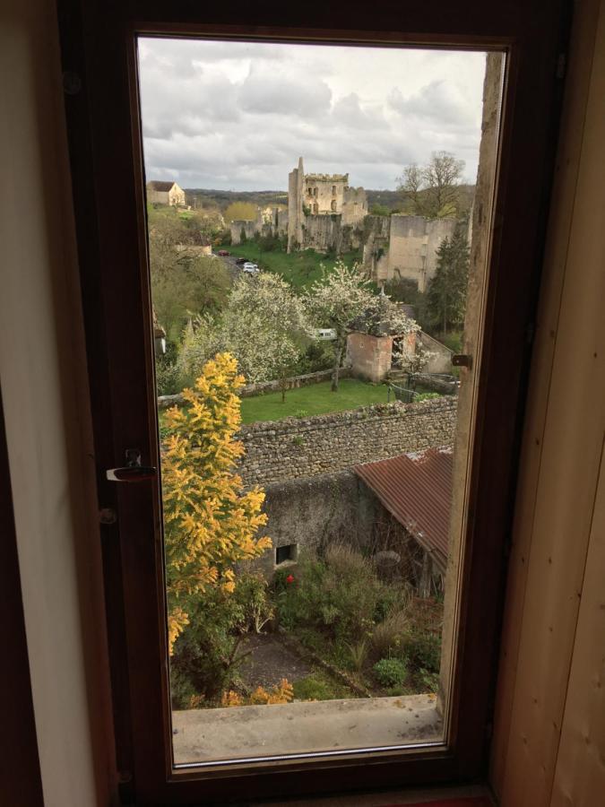 Chez Fred Avec Vue Sur Le Chateau Angles-sur-lʼAnglin Extérieur photo